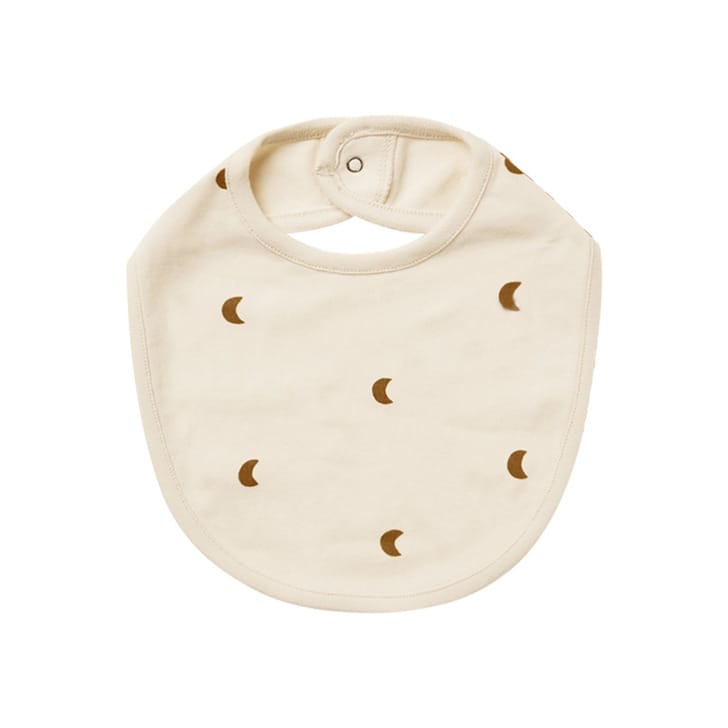 Baby Printed Pattern Covered Button Design Pure Cotton Bibs-3