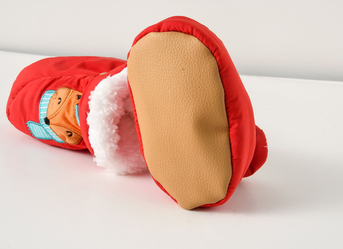 Arrival Baby Animals Cartoon Pattern Anti-slip Fleece-lined Toddler Cotton Shoes-4