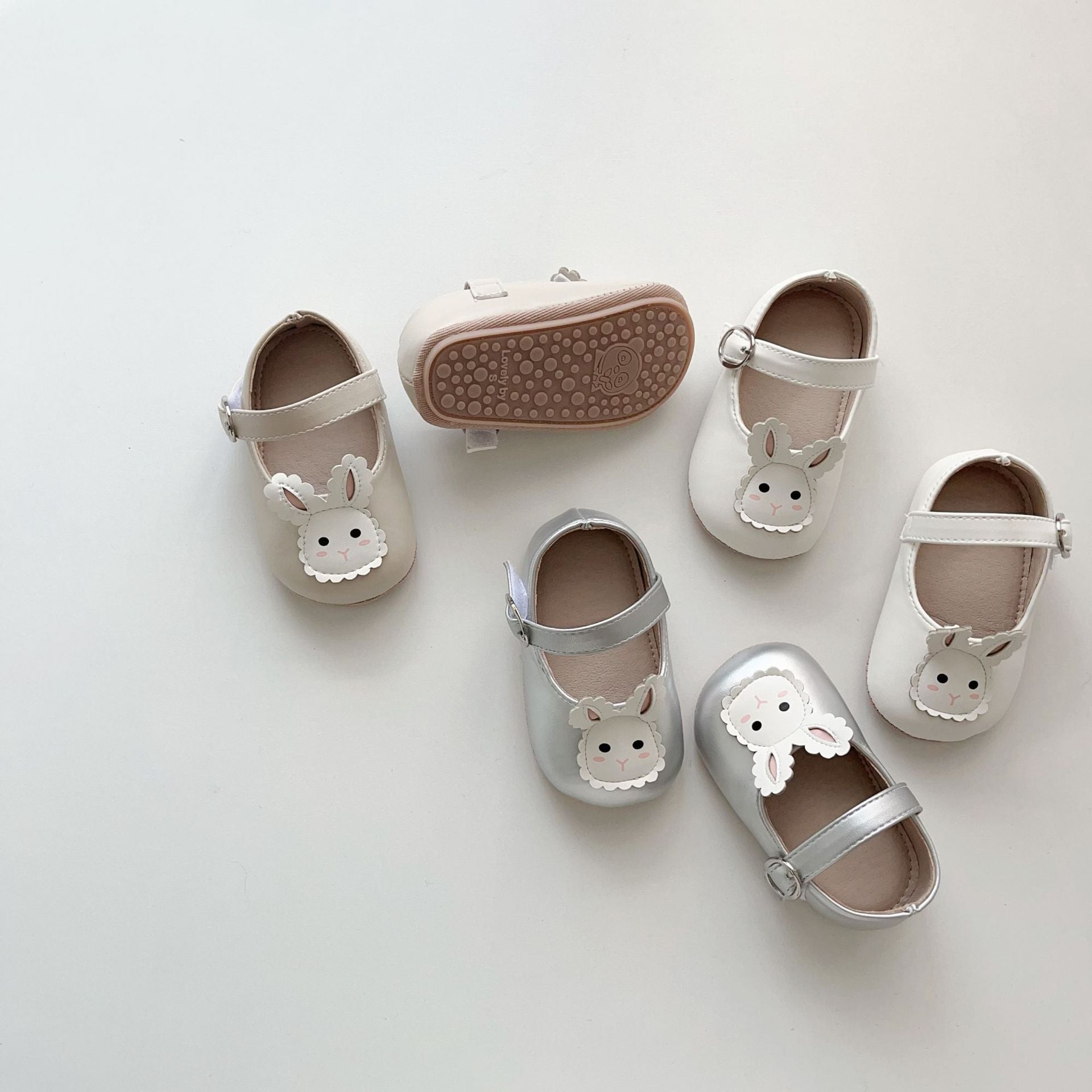 Spring and Summer Baby Girl Fashion Cartoon Rabbit Pattern Toddler Soft-Sole Anti-slip Walking Shoes-4