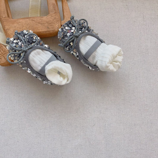 Autumn Baby Girl Sequin Design Toddler Soft-Sole Anti-slip Walking Shoes-0