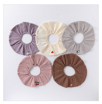 Simple Embroidered Cotton Baby Bib-1