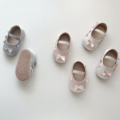 Spring and Summer Baby Girl Fashion Butterfly-bow Pattern Toddler Soft-Sole Anti-slip Walking Shoes-4