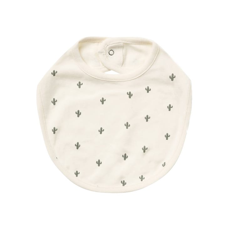 Baby Printed Pattern Covered Button Design Pure Cotton Bibs-4