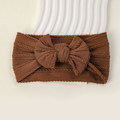 Soft Elastic Nylon Children's Butterfly Bow New Color Embroidered Baby Headband-2