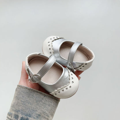 Spring and Summer Baby Girl Fashion Little Hearts Pattern Toddler Soft-Sole Anti-slip Walking Shoes-1