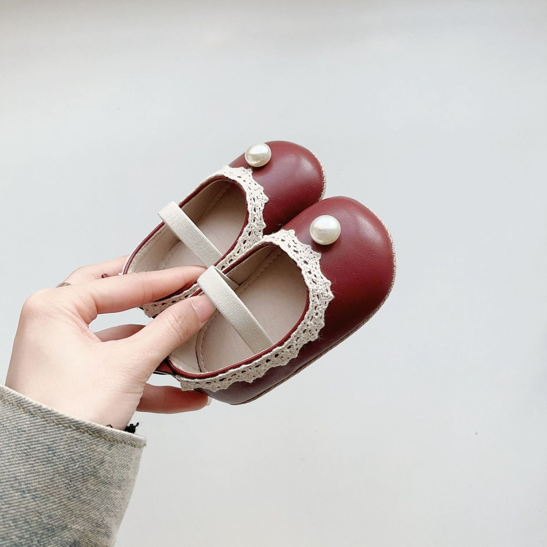 Spring and Summer Baby Girl Fashion Beaded Toddler Soft-Sole Anti-slip Walking Shoes-2