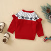 Baby Christmas Elk Embroidered Pattern Pullover Knitted Custom Sweater-1