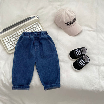 Arrival Autumn Baby Unisex Long Sleeves Striped Teddy Top Shirt and Denim Jeans – Matching Set-2