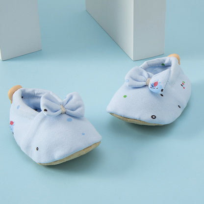 Summer Hot Selling Baby Simple Cartoon Print Soft Sole Anti-slip Shoes with Cotton Fabric-2