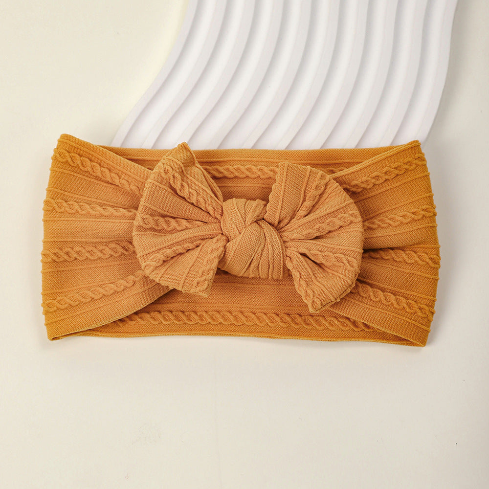 Soft Elastic Nylon Children's Butterfly Bow New Color Embroidered Baby Headband-3