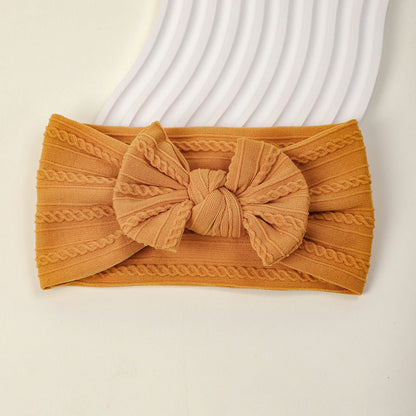 Soft Elastic Nylon Children's Butterfly Bow New Color Embroidered Baby Headband-3