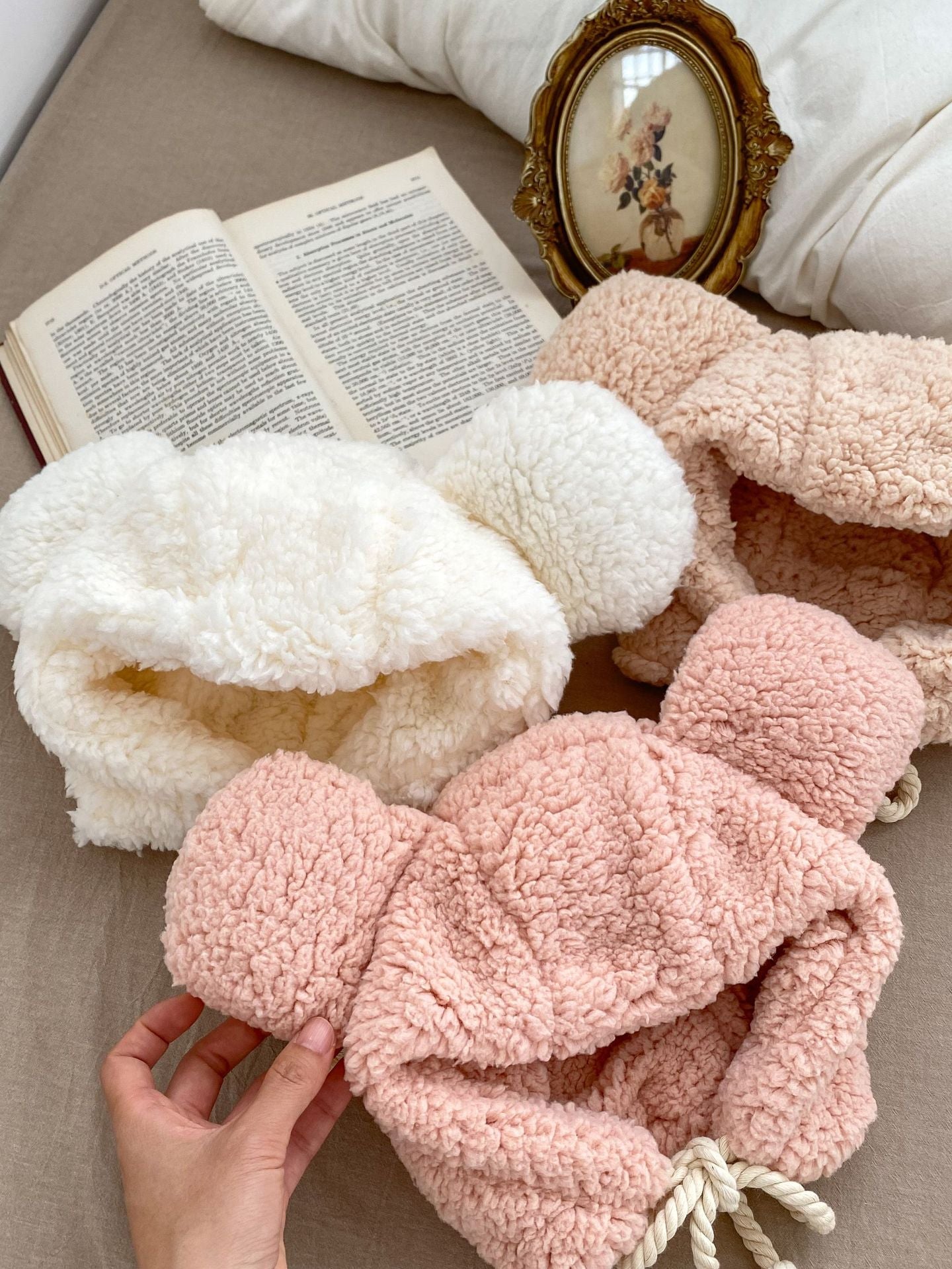 Winter Infant Baby Boys And Girls Solid Fluffy Thermal Hats-3