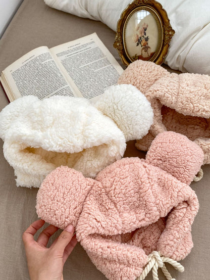 Winter Infant Baby Boys And Girls Solid Fluffy Thermal Hats-3