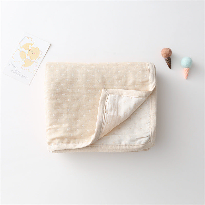 Baby Children Cartoon & Dot Graphic Pure Cotton Blanket-2