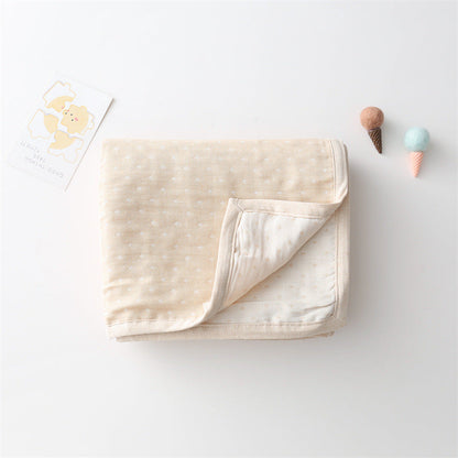 Baby Children Cartoon & Dot Graphic Pure Cotton Blanket-2