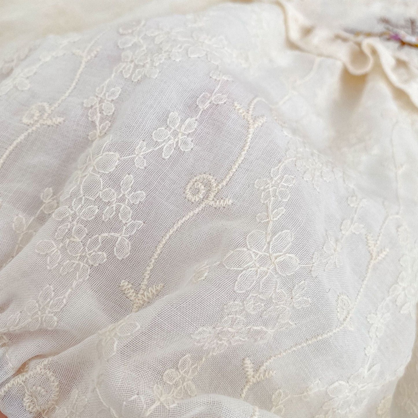 Spring Arrival Baby Girls Long Sleeves Floral Embroidered Bodysuits Onesies-2