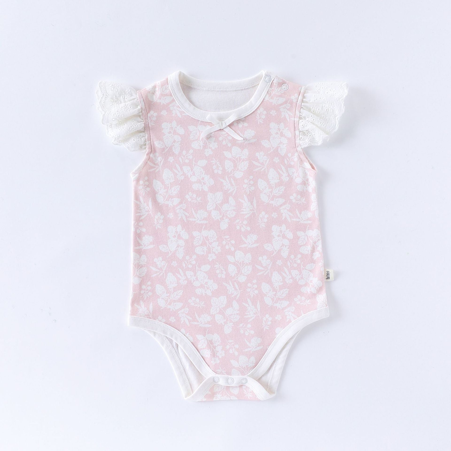 Summer Arrival Baby Girls Fly Sleeves Floral Pattern bodysuit Bodysuits-3