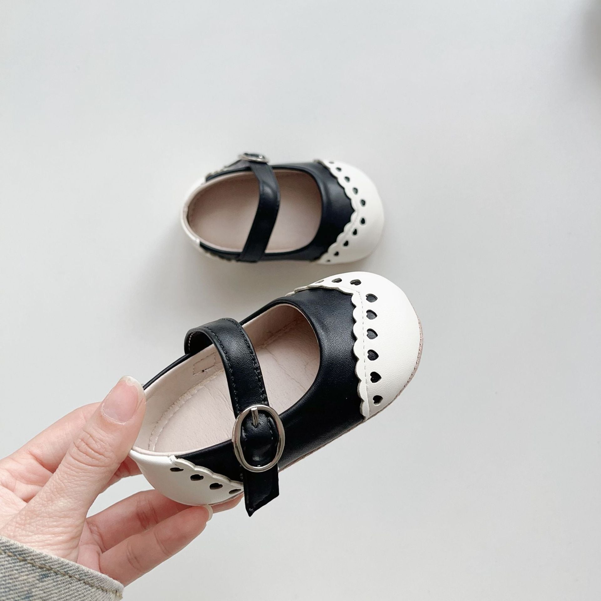 Spring and Summer Baby Girl Fashion Little Hearts Pattern Toddler Soft-Sole Anti-slip Walking Shoes-2