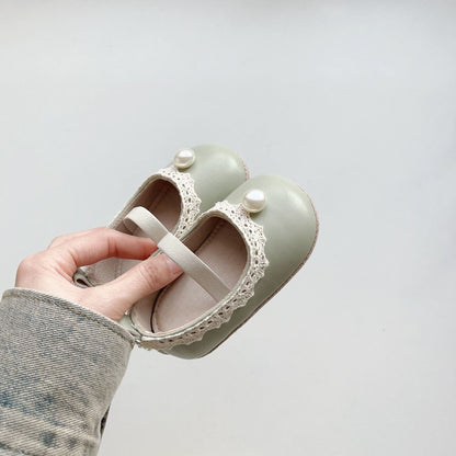 Spring and Summer Baby Girl Fashion Beaded Toddler Soft-Sole Anti-slip Walking Shoes-3
