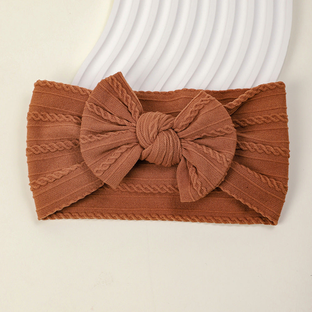 Soft Elastic Nylon Children's Butterfly Bow New Color Embroidered Baby Headband-4