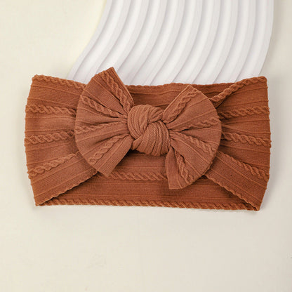 Soft Elastic Nylon Children's Butterfly Bow New Color Embroidered Baby Headband-4