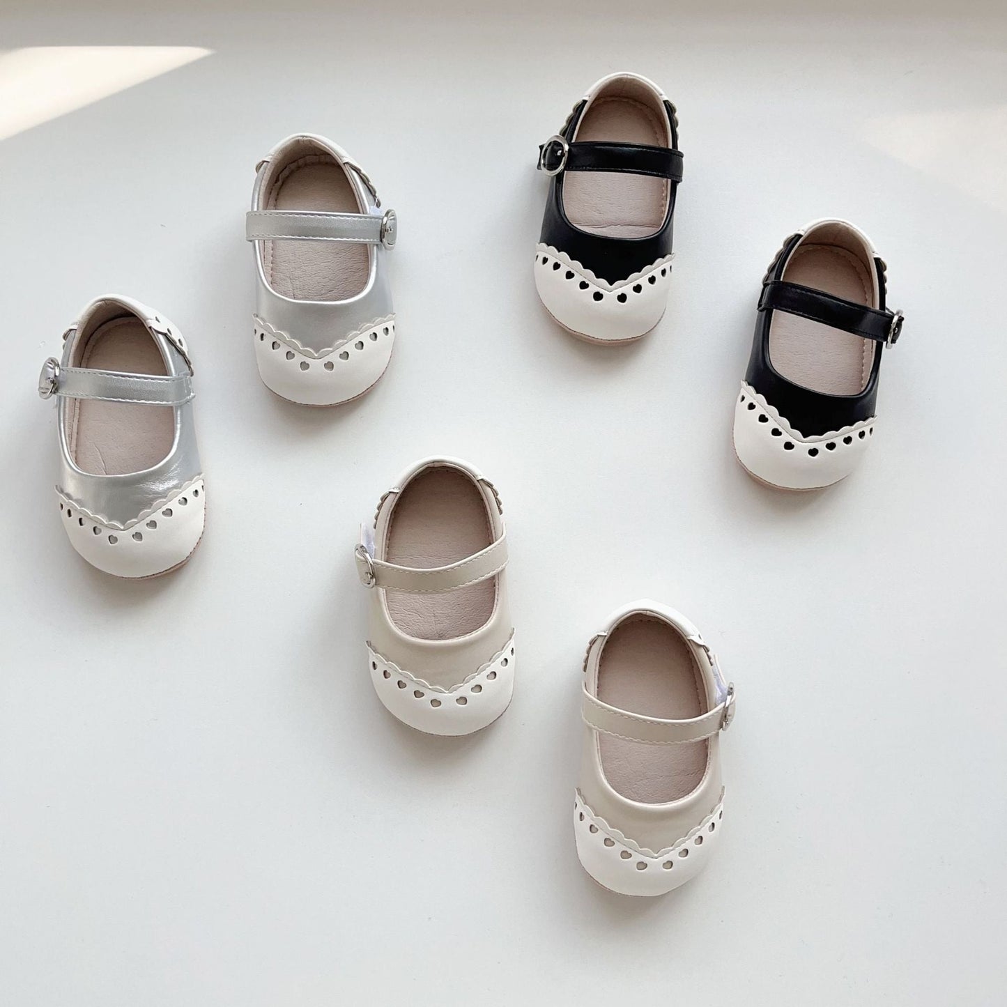 Spring and Summer Baby Girl Fashion Little Hearts Pattern Toddler Soft-Sole Anti-slip Walking Shoes-0