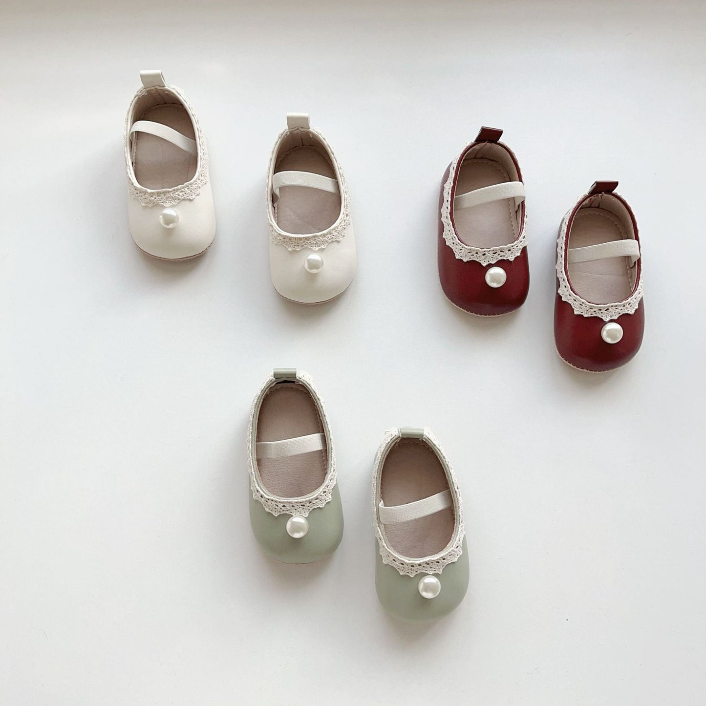 Spring and Summer Baby Girl Fashion Beaded Toddler Soft-Sole Anti-slip Walking Shoes-0