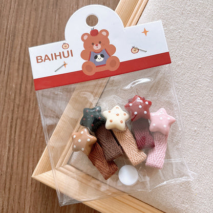 Collection of Versatile Cute Cartoon Small Children’s Star Hair Clip and Lace Baby Headband-8