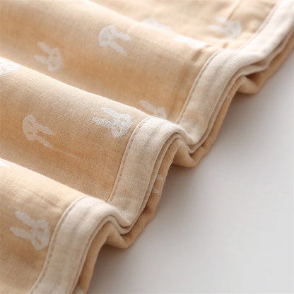 Baby Children Cartoon & Dot Graphic Pure Cotton Blanket-4