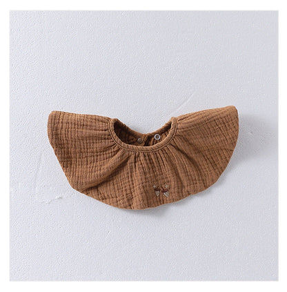 Simple Embroidered Cotton Baby Bib-11