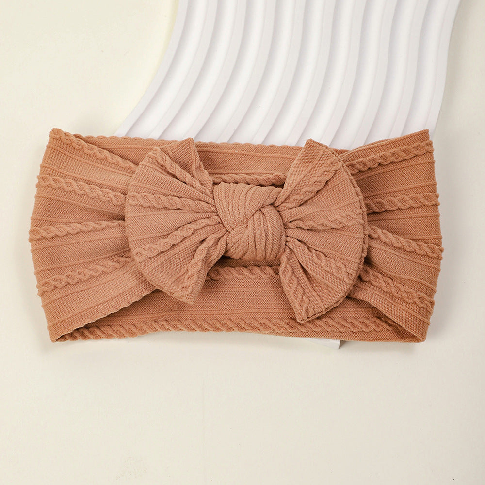 Soft Elastic Nylon Children's Butterfly Bow New Color Embroidered Baby Headband-7