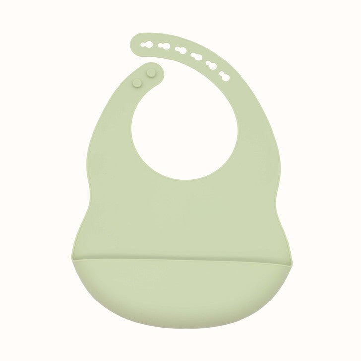Baby Solid Color Food Grade Silicone Bibs-8