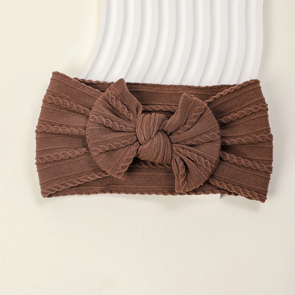 Soft Elastic Nylon Children's Butterfly Bow New Color Embroidered Baby Headband-6