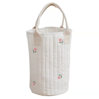 Baby Embroidered Pattern Baby Bottle Storage Mommy Handbag With Compartment-8