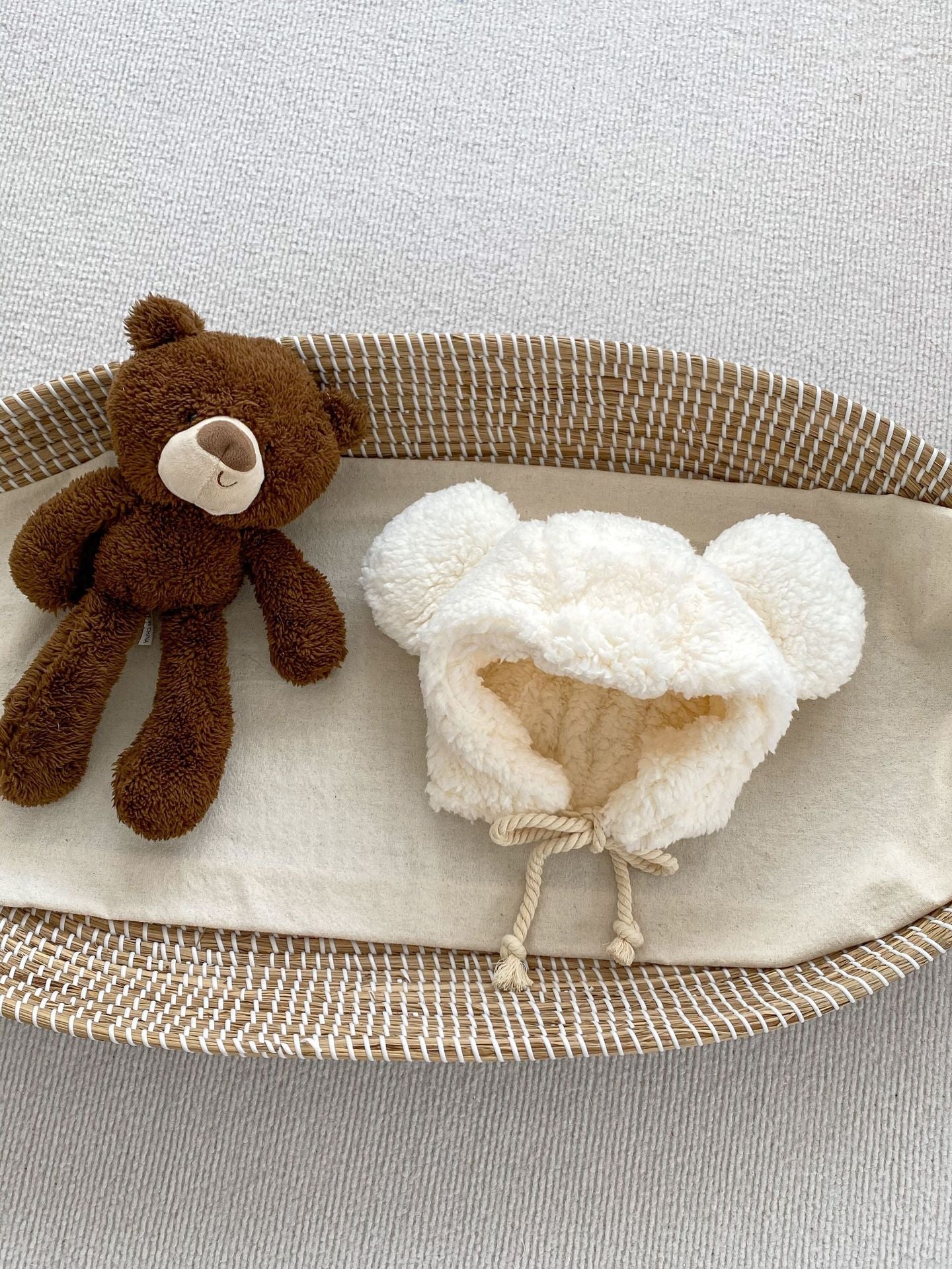 Winter Infant Baby Boys And Girls Solid Fluffy Thermal Hats-5