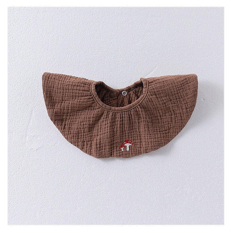 Simple Embroidered Cotton Baby Bib-2