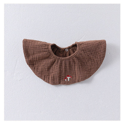 Simple Embroidered Cotton Baby Bib-2