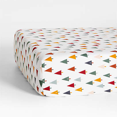 Marina Sailboats Bamboo Muslin Crib Sheet